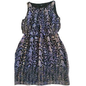 Tibi New York Black Multicolor 100% Silk Dress 2